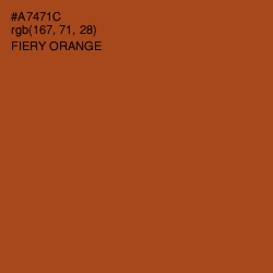 #A7471C - Fiery Orange Color Image