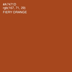 #A7471D - Fiery Orange Color Image