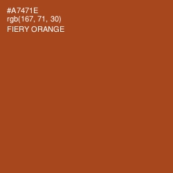 #A7471E - Fiery Orange Color Image