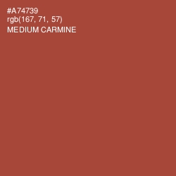 #A74739 - Medium Carmine Color Image