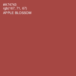 #A74743 - Apple Blossom Color Image