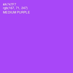 #A747F7 - Medium Purple Color Image