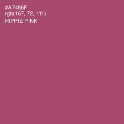 #A7486F - Hippie Pink Color Image