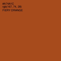 #A74A1C - Fiery Orange Color Image