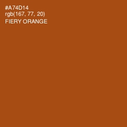 #A74D14 - Fiery Orange Color Image