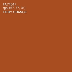 #A74D1F - Fiery Orange Color Image