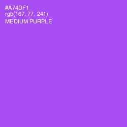 #A74DF1 - Medium Purple Color Image