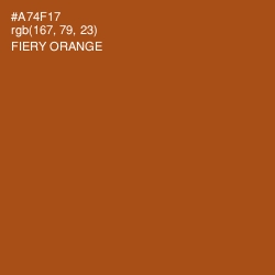 #A74F17 - Fiery Orange Color Image