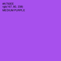 #A750EE - Medium Purple Color Image