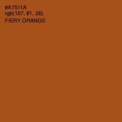 #A7511A - Fiery Orange Color Image