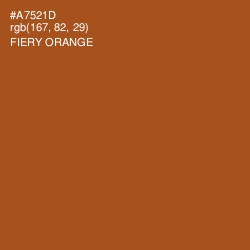 #A7521D - Fiery Orange Color Image