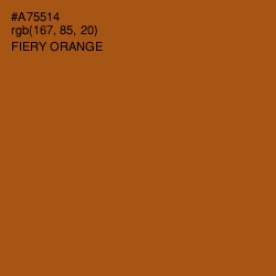 #A75514 - Fiery Orange Color Image