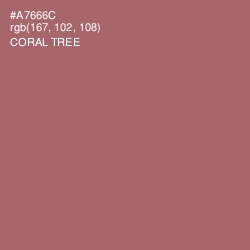 #A7666C - Coral Tree Color Image