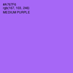 #A767F6 - Medium Purple Color Image