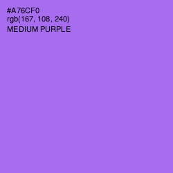#A76CF0 - Medium Purple Color Image
