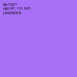 #A770F7 - Lavender Color Image