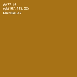 #A77116 - Mandalay Color Image