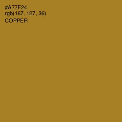 #A77F24 - Copper Color Image