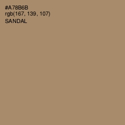 #A78B6B - Sandal Color Image