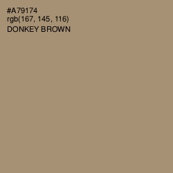 #A79174 - Donkey Brown Color Image