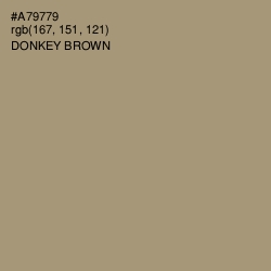 #A79779 - Donkey Brown Color Image