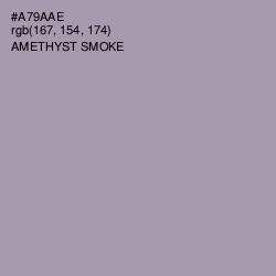 #A79AAE - Amethyst Smoke Color Image
