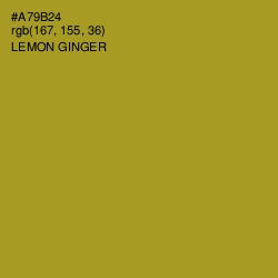 #A79B24 - Lemon Ginger Color Image