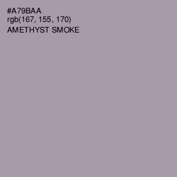 #A79BAA - Amethyst Smoke Color Image