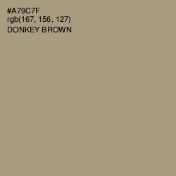 #A79C7F - Donkey Brown Color Image