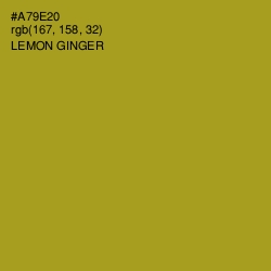 #A79E20 - Lemon Ginger Color Image