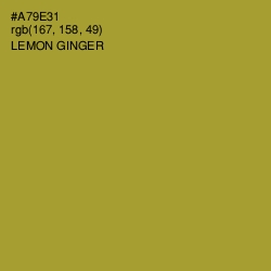 #A79E31 - Lemon Ginger Color Image