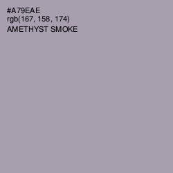#A79EAE - Amethyst Smoke Color Image