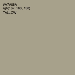 #A7A08A - Tallow Color Image