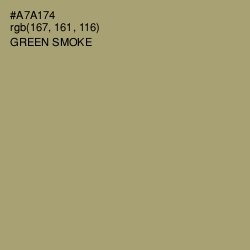 #A7A174 - Green Smoke Color Image