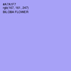 #A7A1F7 - Biloba Flower Color Image