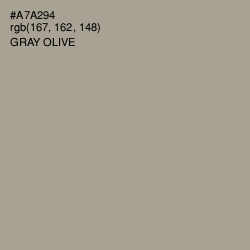 #A7A294 - Gray Olive Color Image