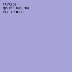 #A7A2D8 - Cold Purple Color Image