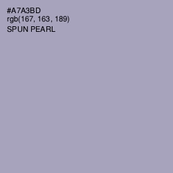 #A7A3BD - Spun Pearl Color Image