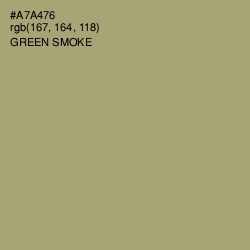#A7A476 - Green Smoke Color Image