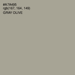 #A7A495 - Gray Olive Color Image