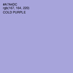 #A7A4DC - Cold Purple Color Image