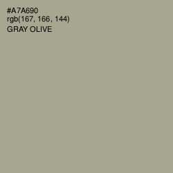 #A7A690 - Gray Olive Color Image