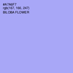 #A7A6F7 - Biloba Flower Color Image