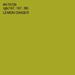 #A7A726 - Lemon Ginger Color Image