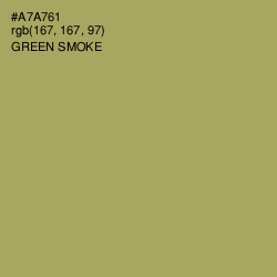 #A7A761 - Green Smoke Color Image