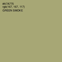 #A7A775 - Green Smoke Color Image