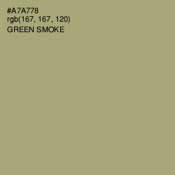 #A7A778 - Green Smoke Color Image