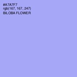 #A7A7F7 - Biloba Flower Color Image