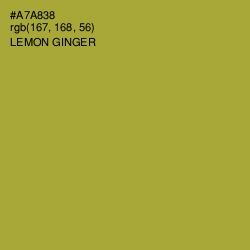 #A7A838 - Lemon Ginger Color Image