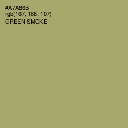 #A7A86B - Green Smoke Color Image